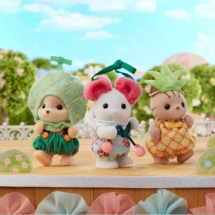 Epoch Sylvanian Families Baby Trio Melon Cherry Pineapple JAPAN OFFICIAL