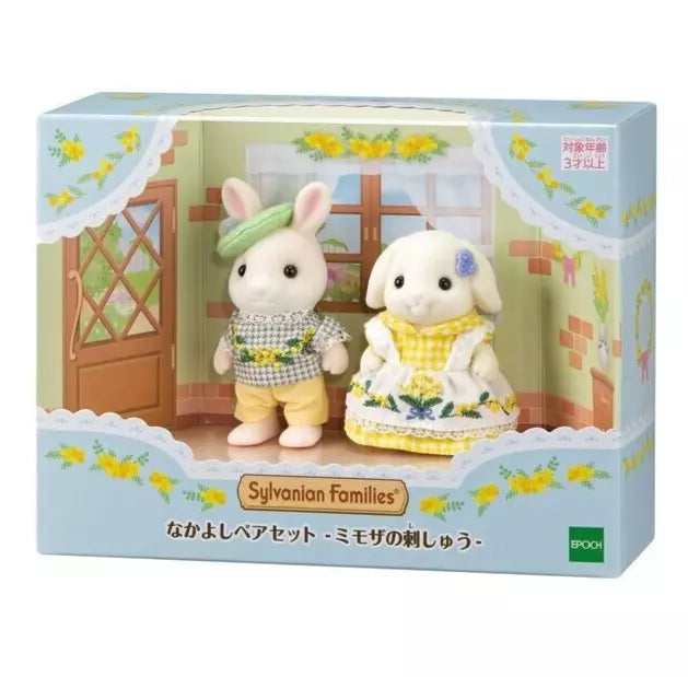 Sylvanian Families Pair set Miimosa Embroidery Japan Exlusive Calico Critters PS