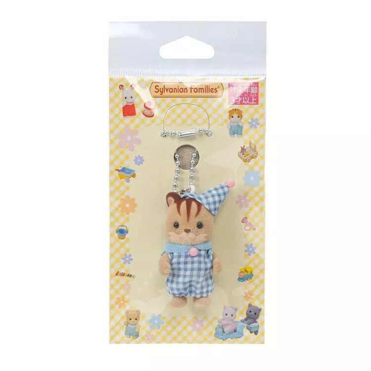 Sylvanian Families Chipmunk Baby Pajamas Keychain Calico Critters