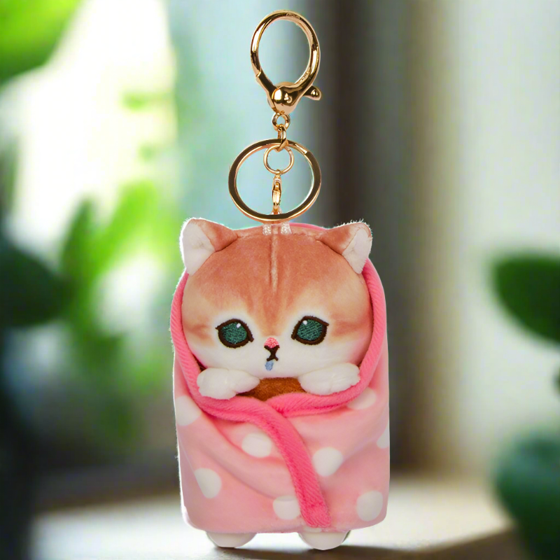 Mofusand Cozy Blanket Plush Keychain