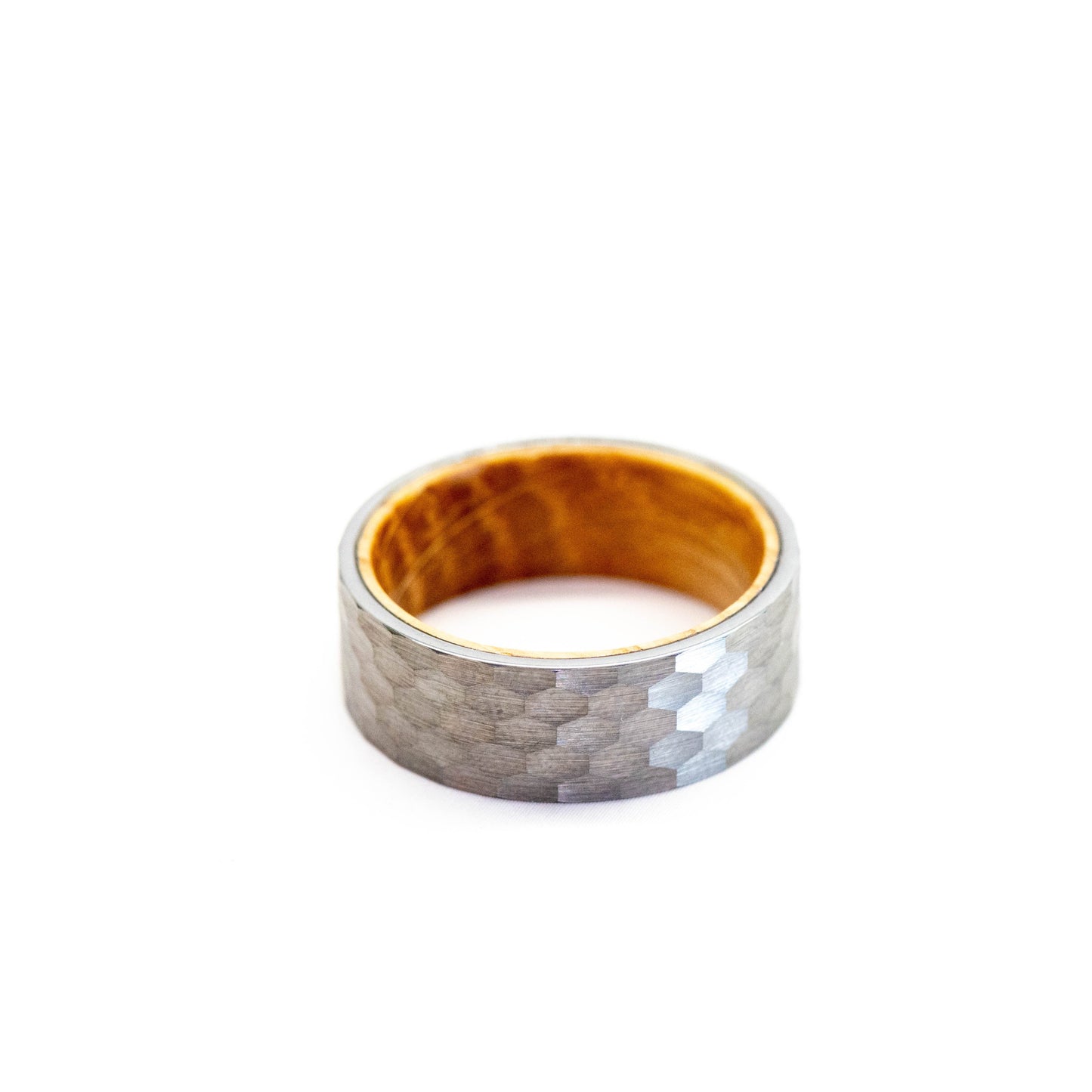 Tungsten Carbide Wood Inlay Ring - Strength Meets Style