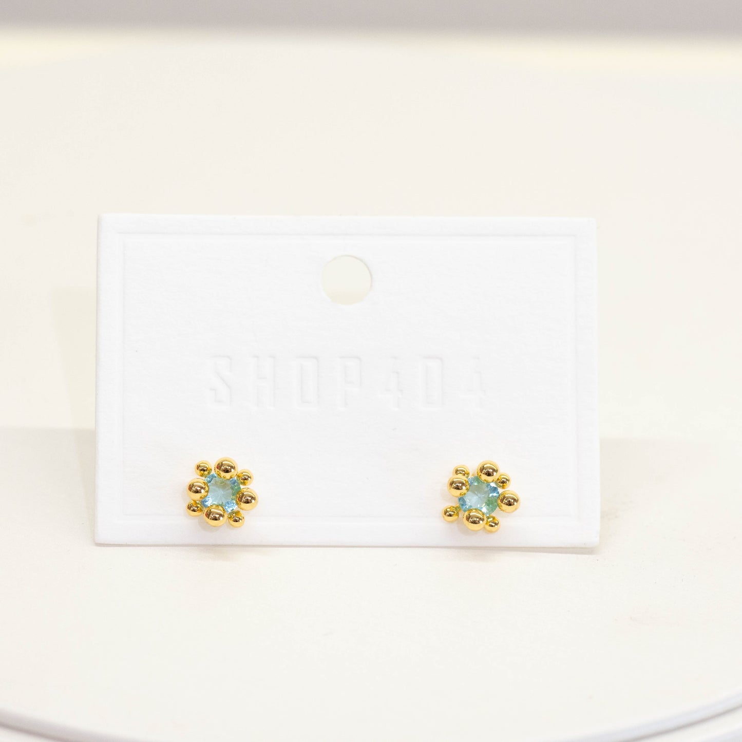 Delicate Aquamarine Stud Earrings | Elegant Jewelry