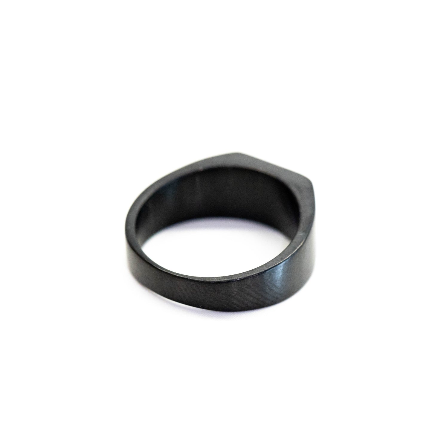 Sleek Black Titanium Ring with Modern Design